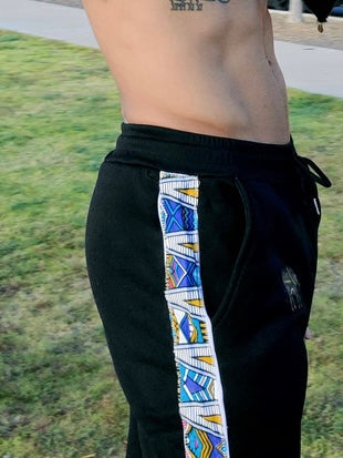 JS African Print Men’s Joggers Short Set